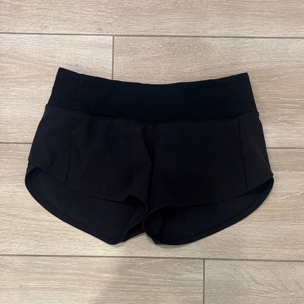 Lululemon Athletica Black Athletic Shorts size 2 & inseam 2.5 inches.